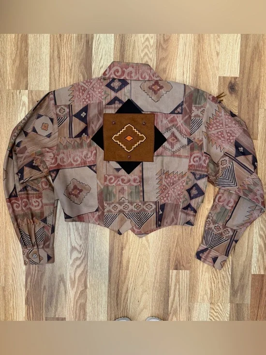 Vintage 1849 Authentic Ranchwear Two-Piece Southwestern Fringe Top - Picture 4 of 6